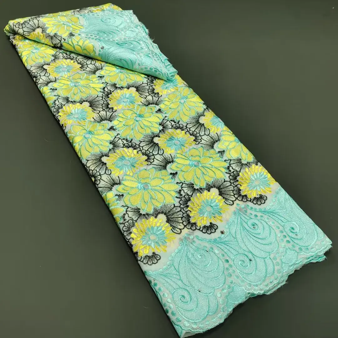 

NTYC04 Pretty flowers embroidered Swiss voile lace fabric,high quality 100% cotton African lace fabric for party/wedding dress!