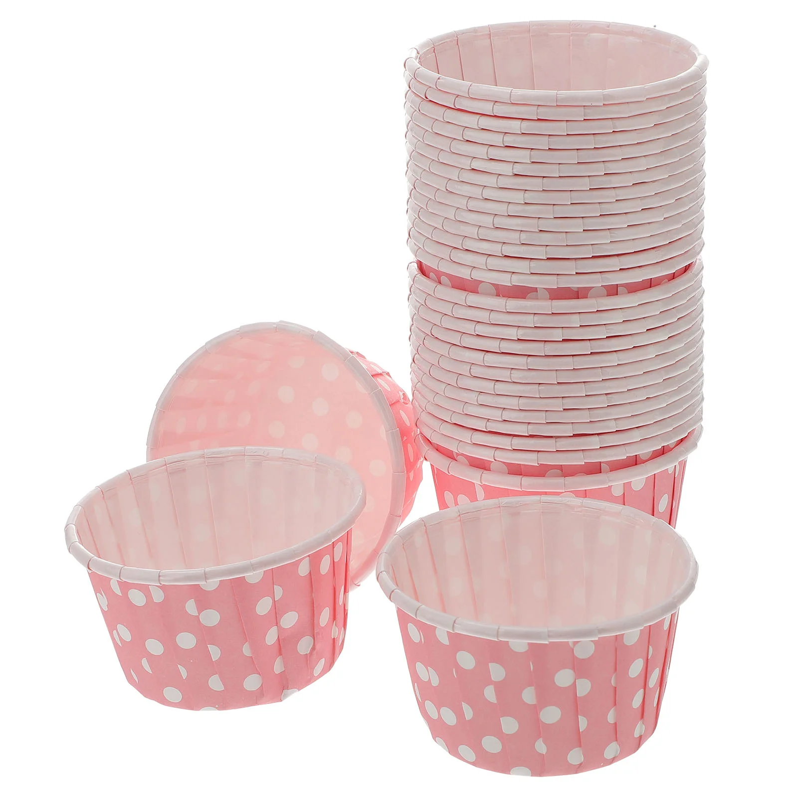 50 Pcs Ice Cream Cups Plastic Disposable Bowls Dessert Containers for Desserts Paper Party Cupcake Liners Plate