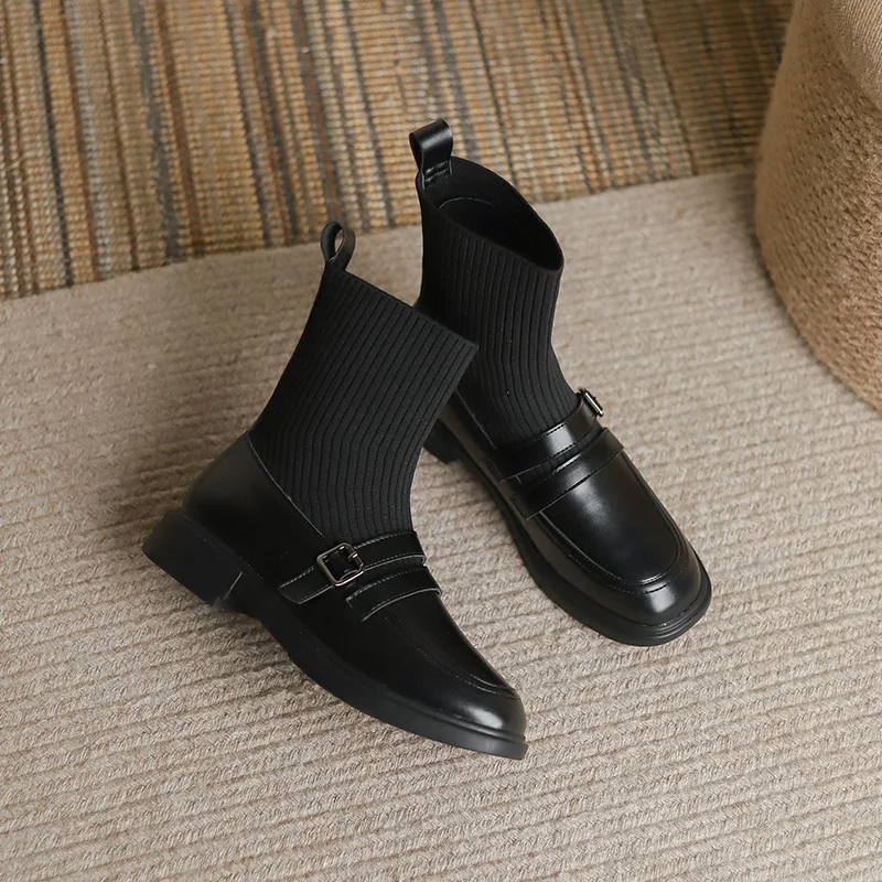 

Женские кожаные лоферы без шнуровки, повседневные мягкие туфли из пены с эффектом памяти, удобные строгие туфли для женщин
