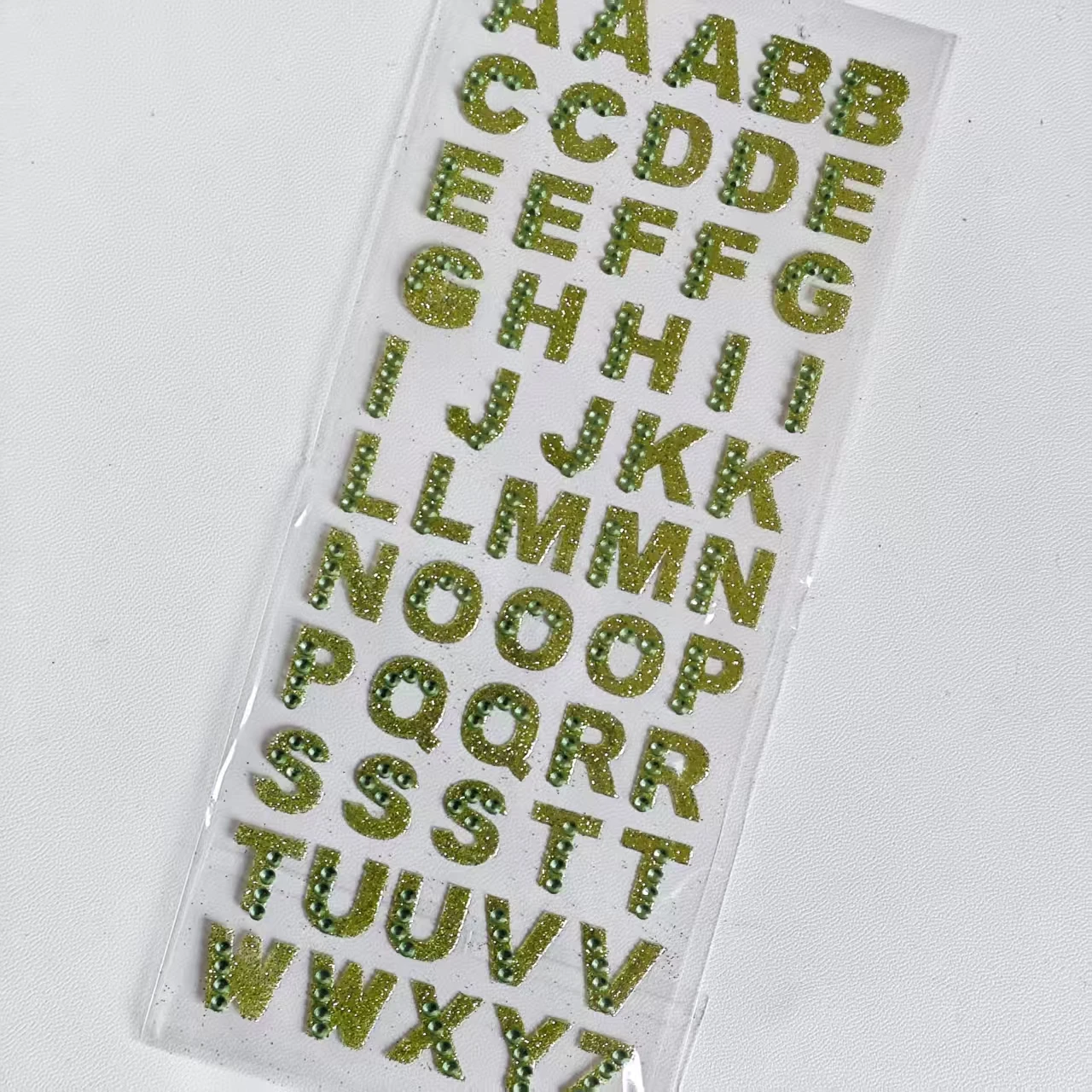9색 영어 문자 글리터 다이아몬드 스티커, 다양한 색상의 3D 다이아몬드 반짝이 스티커, 수제 장식, DIY 어린이 문구 장식에 적합