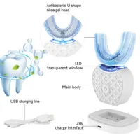 Intelligent Automatic U Type Modes Tooth Brush Sonic Electric Toothbrush USB Rechargeable Tooth Whitening Blue Light 4