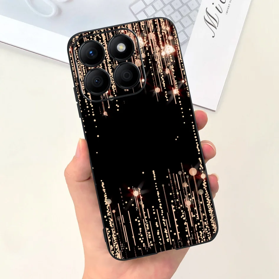 Stylish Floral Moon Soft Silicone Case - Artistic Back Cover
