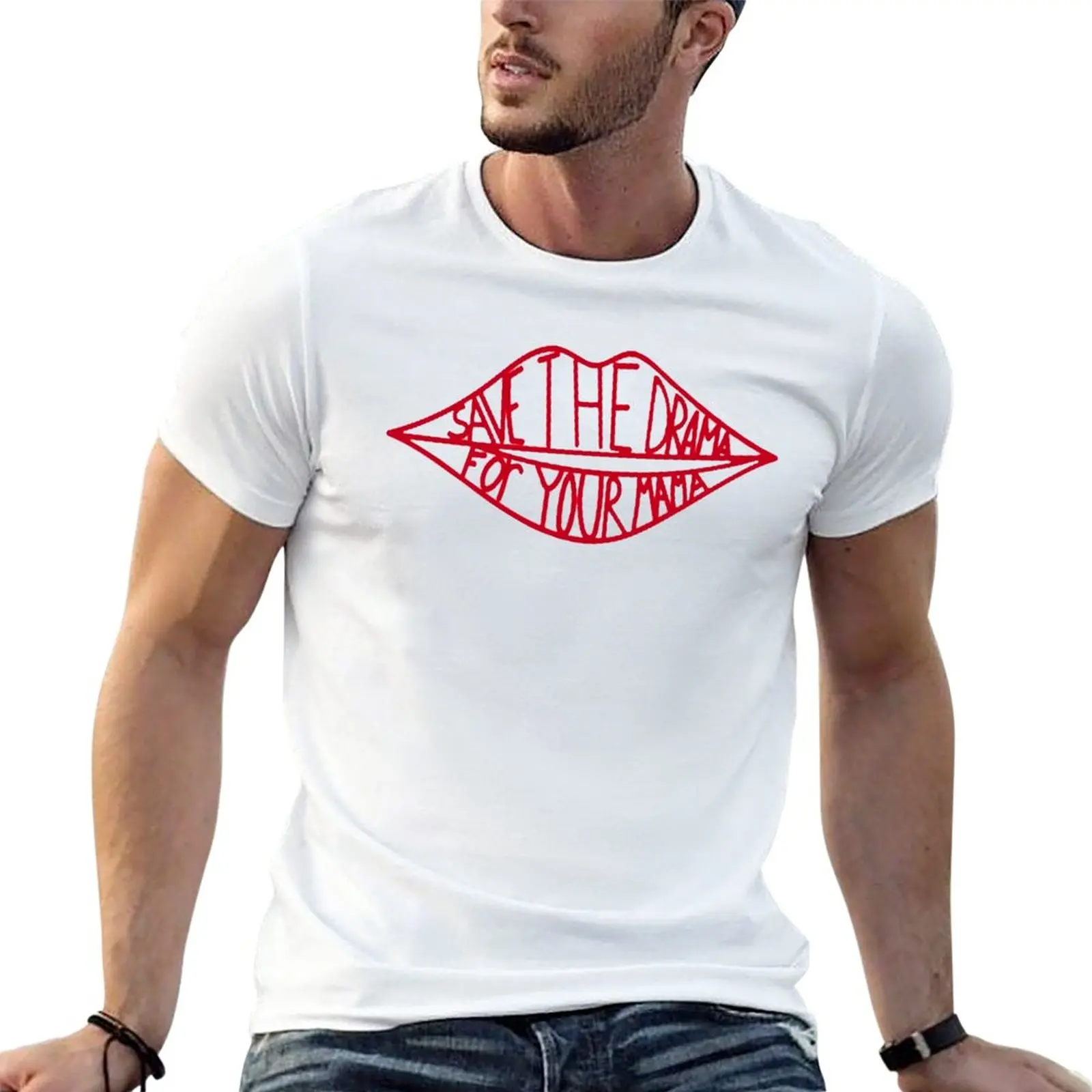 New Save The Drama For Your Mama T-Shirt Divertenti Magliette A Maniche Corte T-Shirt Semplici Da Uomo