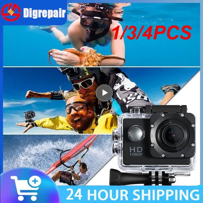 

1/3/4PCS Camera Plastic 30M Waterproof Go Diving Sport Mini DV 1080P Video Camera Bike Helmet Car Cam Dvr Outdoor