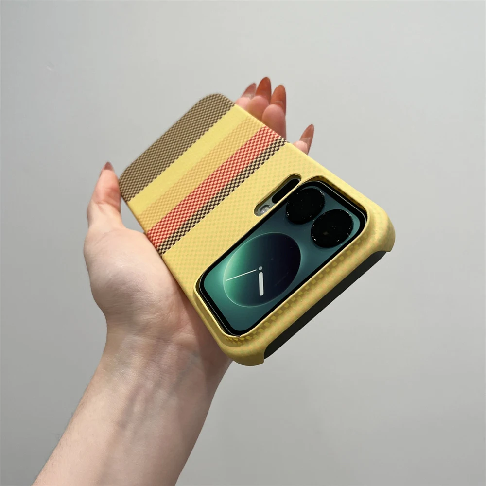 Magsafe Kevlar Carbon Fiber Magnetic Phone Case with Wireless Charging Ultra Slim Cover