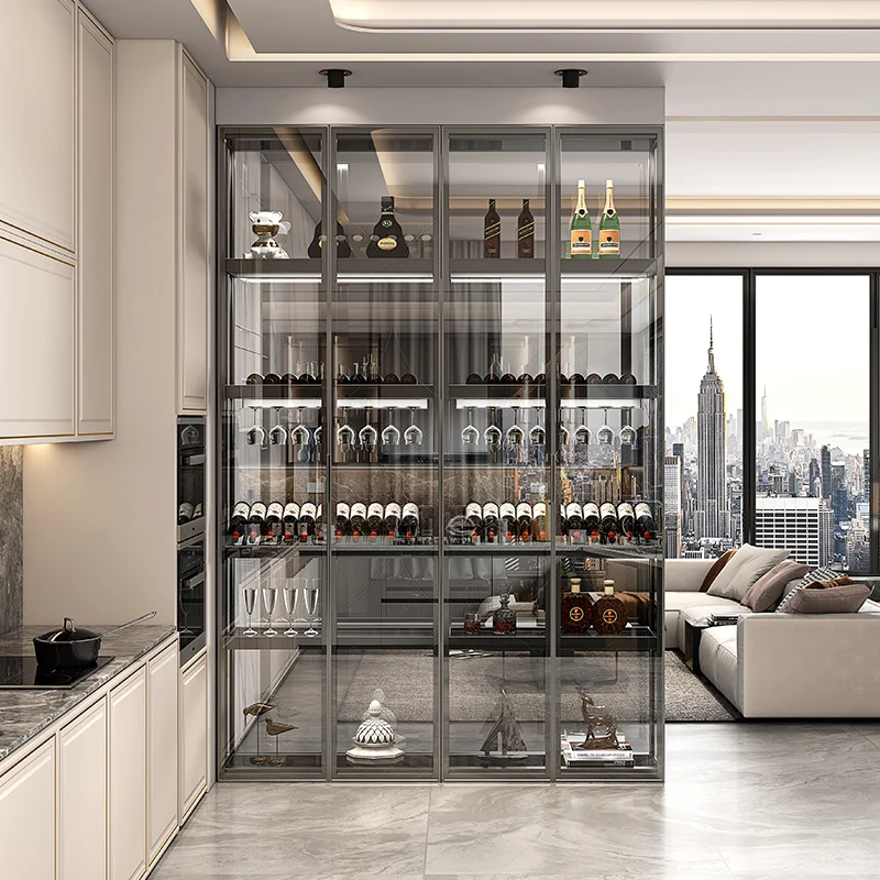 Light-luxury-all-glass-wine-cabinet-Customized-high-end-wine-cabinet ...