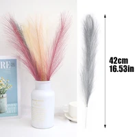 Faux Pampas Grass Beige 10PCS,Small Artificial Pompas Grass Decor for Vase,Fake Fluffy Pampas Floral for Home Wedding Boho Decor 6