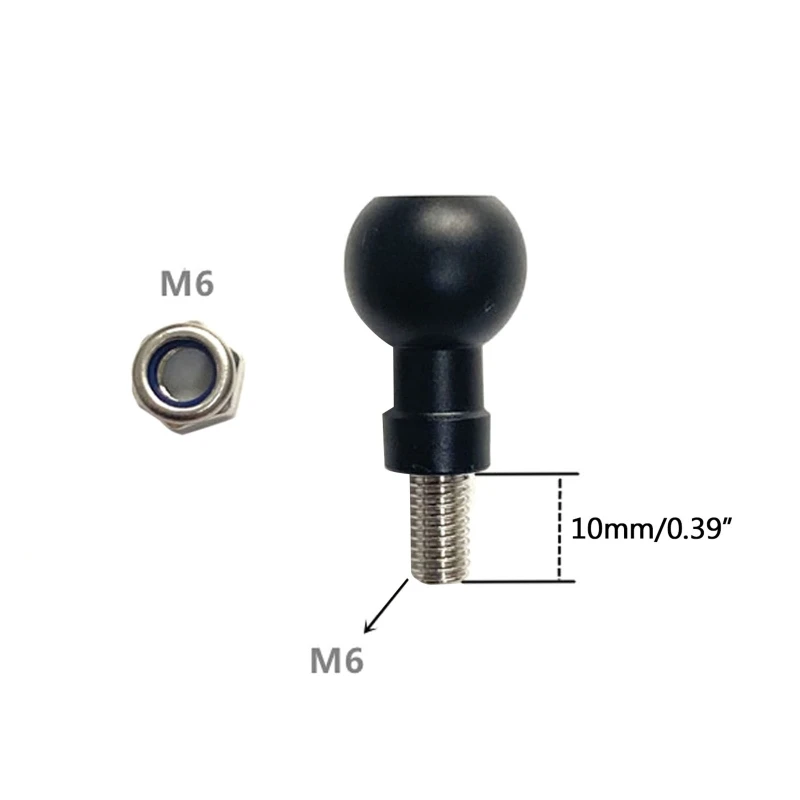 

Mini 17mm Ball Head Adapter 1/4 Screw Mount for Go Pro Hero 10 9 8 Camera Car Auto Mounting Bracket Cellphones Hokder T3EB