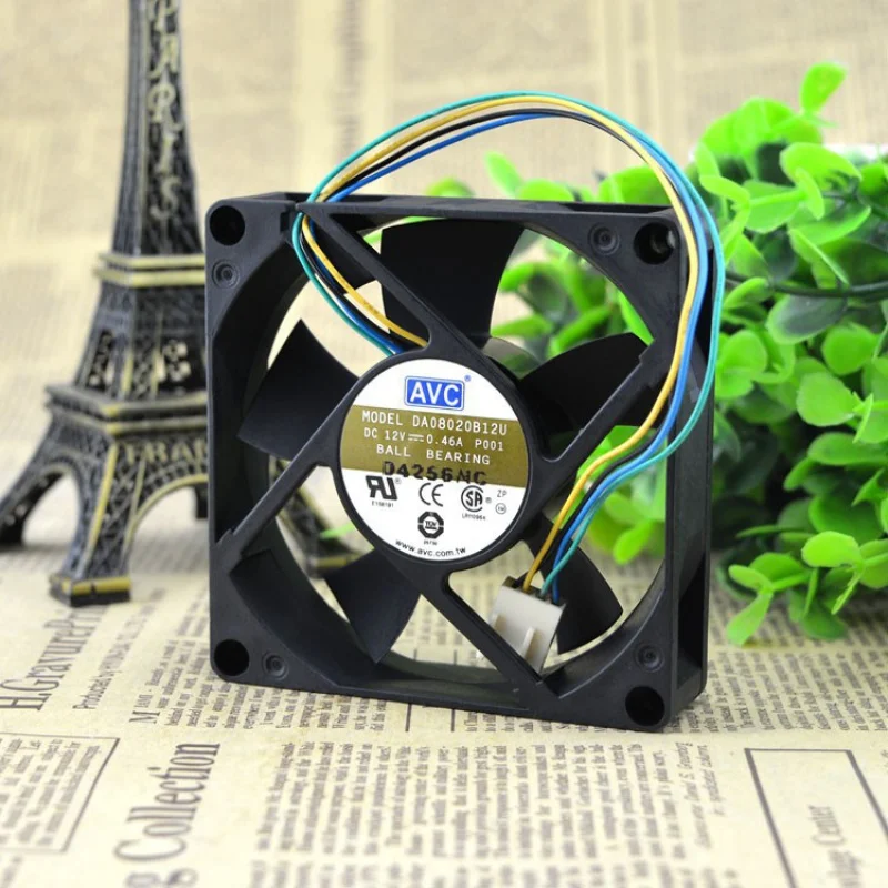 

8cm 8020 Da08020b12 U 12V 0.46a 8cm 4-Wire Double Ball Chassis Fan