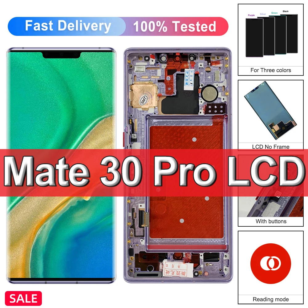 

Mate 30 Pro LCD Display LIO-L09 L29 AL00 6.53" Original For Huawei Mate 30 Pro lcd Touch Screen Digitizer Assembly with Frame