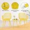 3 Piece Patio Bistro Set, All Weather Heavy Duty Table and Chairs Set of 2 with Widen Seats, Outdoor Furniture Set 5