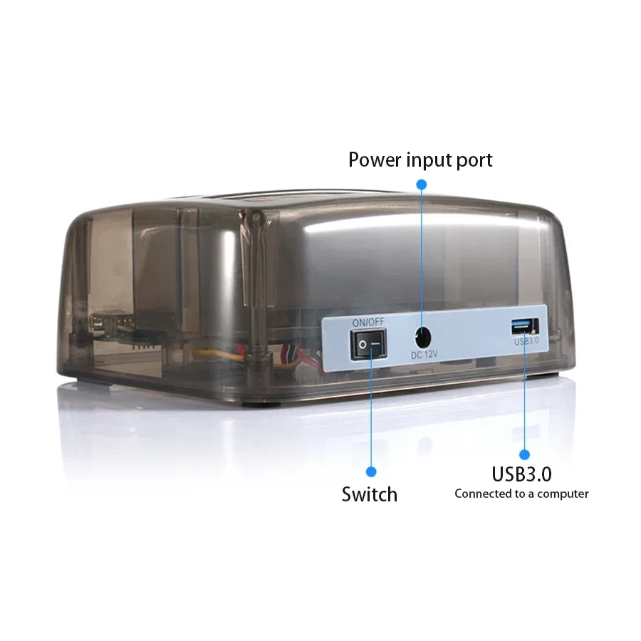 2.5 Inch 3.5 Sata/Ide Hdd Case 2-Dock Dual Bay Hard Drive Docking Station 3.0 E-Sata Card Reader Hub Usb Enclosure Hdd Enclosure