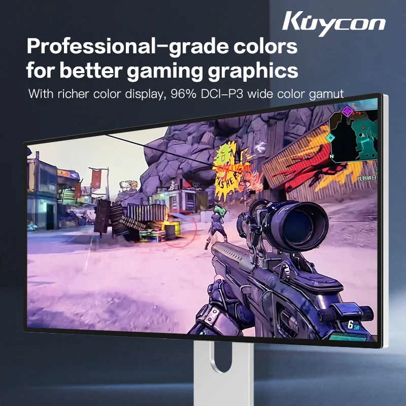 오리지널 쿠이콘 Q34W 게이밍 컴피티티브 모니터 34인치 UHD 4K 알루미늄 합금 미러 컴퓨터 디스플레이 5ms 빠른 응답 화면
