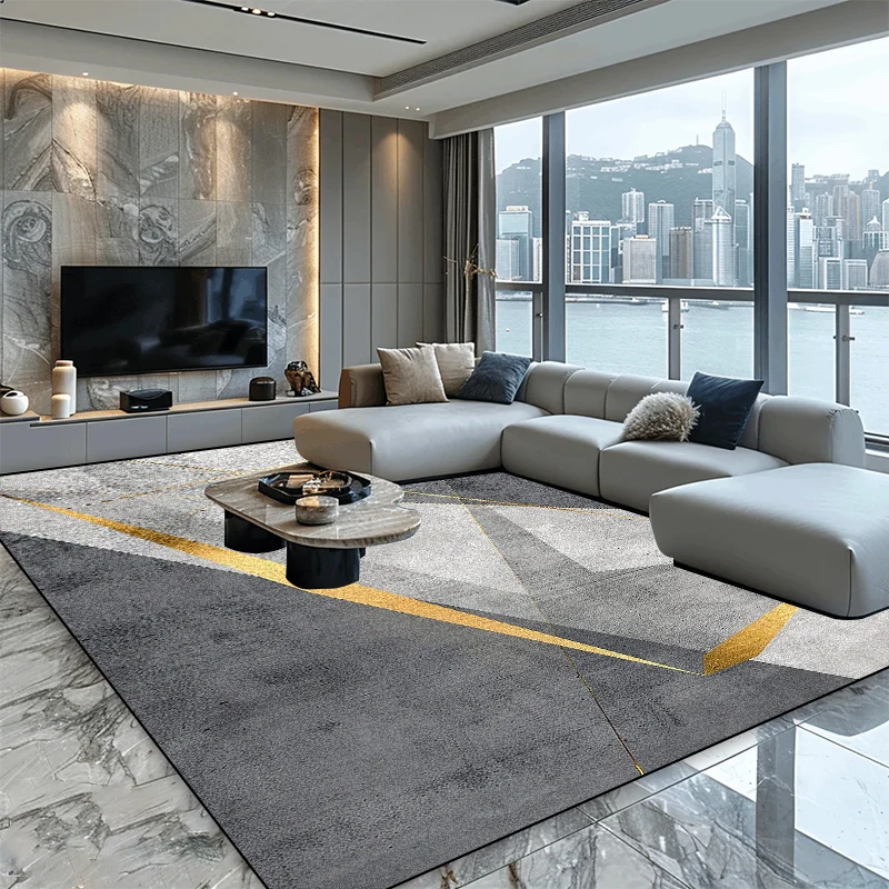 Modern Luxury Large Area Carpet Living Room Decoration Geometry Rug Non-slip Bedroom Lounge Rug Washable Balcony Kitchen Mat 3