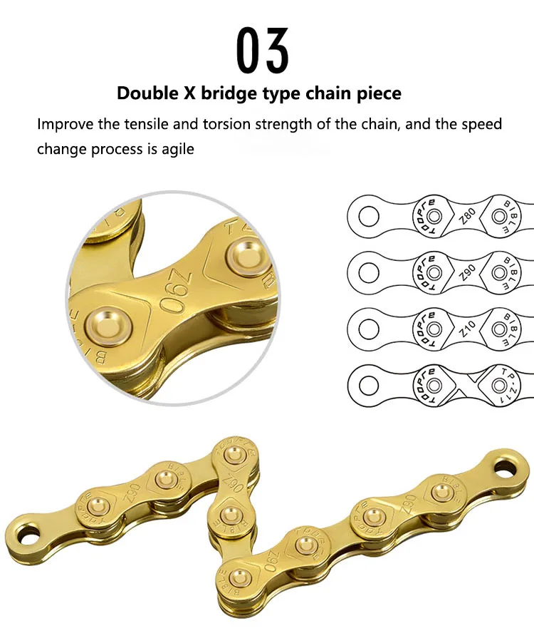 ENLEE Mountain Bike Road Bike Chain 8 9 10 11 12-Speed