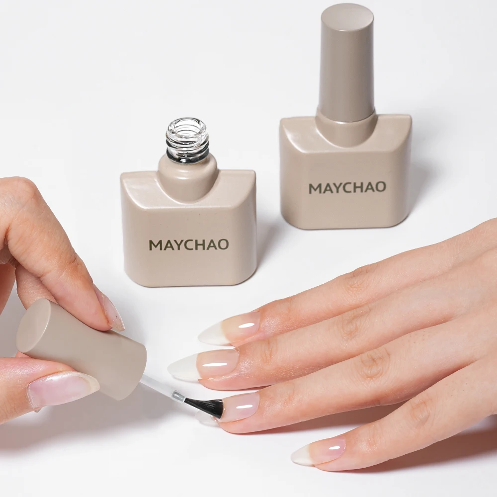 MAYCHAO 네일 젤 폴리쉬 닦아내지 않는 탑 코트 베이스 코트 프라이머 UV LED 12ml 인핸서 바니시 반영구적 네일 아트 바니시 흡수