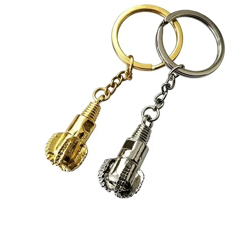 Robuster Ölfeld-Bohrmeißel-Schlüsselanhänger 1 Stück Rostbeständiger Metall-Schlüsselhalter Geschenk für Ölarbeiter Weihnachtssouvenir