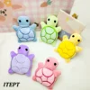 Dog Toy Mini Turtle Plush Chew Toy for Puppies Teething Relief Interactive Bite Resistant Dog Toy Dental Health Safe Fun Play 4