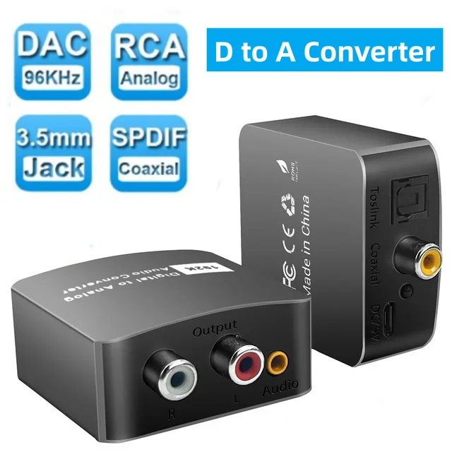 Optical Audio Cable Rca Adapter  Analog Digital Audio Converter - Analog  Digital - Aliexpress