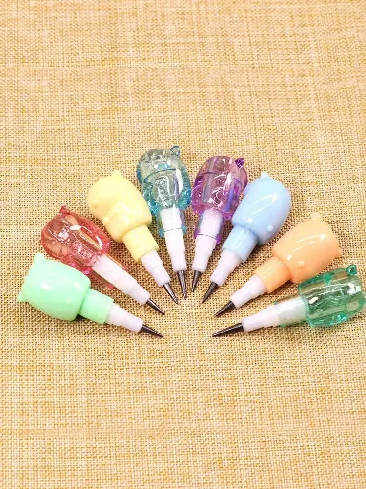 Eraser Pencil Writing Stationery 2-Pack Adorable Bear Mechanical Pencils No-Sharpening Design for School Office Gift