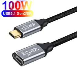 High-Speed 100W USB-C PD Charging & 4K Video Extension Cable - 0.5m