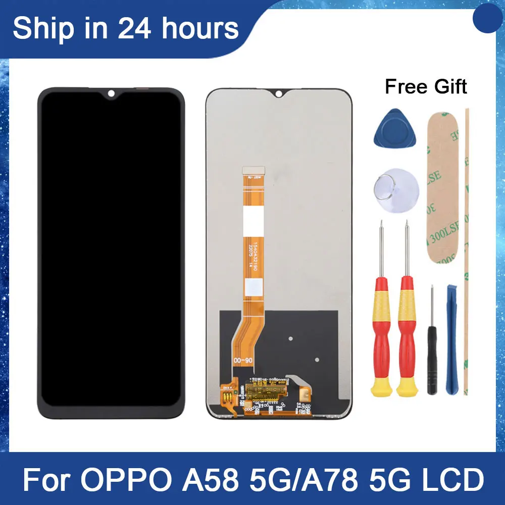 

AiNiCole 6.56'' For Oppo A58 5G LCD Display Touch Screen Digitizer Assembly Oppo A78 5G CPH2483 CPH2495 LCD Screen Replacement