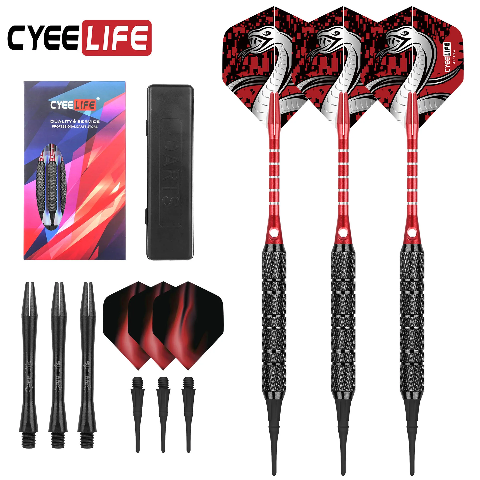 CyeeLife 16/20g Soft Throwing Dart Aluminum Rod Throw resistant Glue
