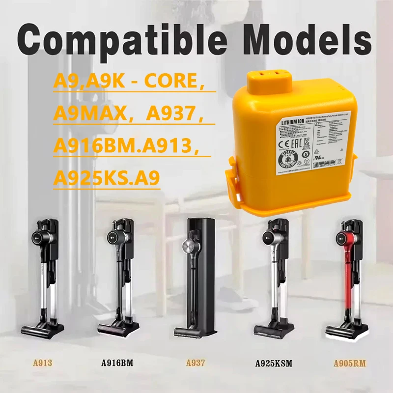 for Lg Cordzero Vacuum Cleaner Battery Replacement A9 P9 A9S Cordless Vacuum Cle