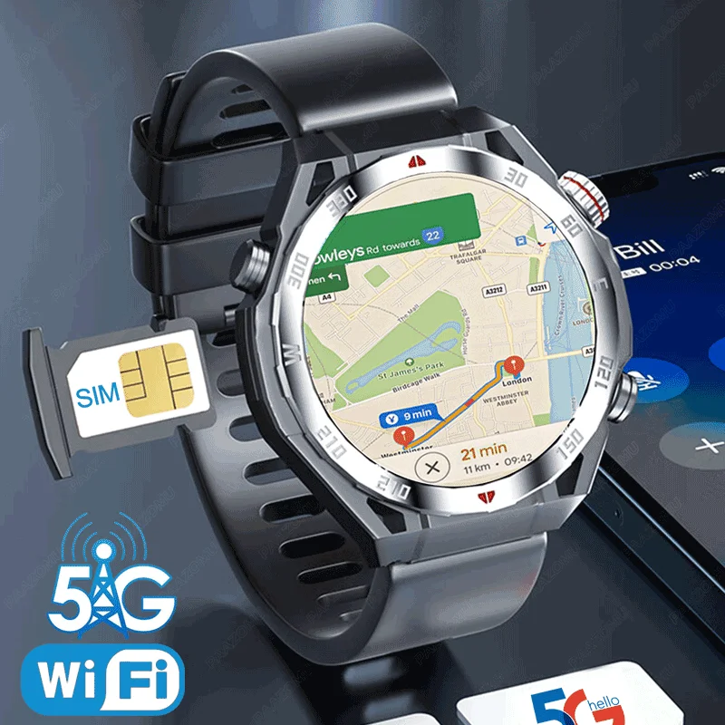 Nuovo Uitra Mate 4G Sim Network Global Call Smart Watch Hd Camera Tiktok Video Player 800Mah Gps Tracker Smartwatch Per Huawei