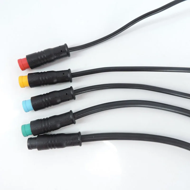 m8 Y Splitter 1 Male to 2 way Female Julet 9mm Base Connector 2 3 4 5 6Pin Cable Waterproof For Ebike Bafang Display parts 40cm