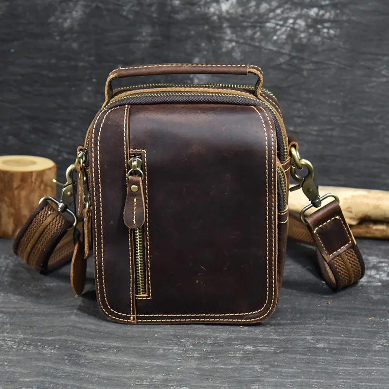 Messenger Bag Men Leather Bag For Men Messenger Bag Luxury Design Shoulder Bags Genuine Leather Men Crossbody Bags Waist Purse