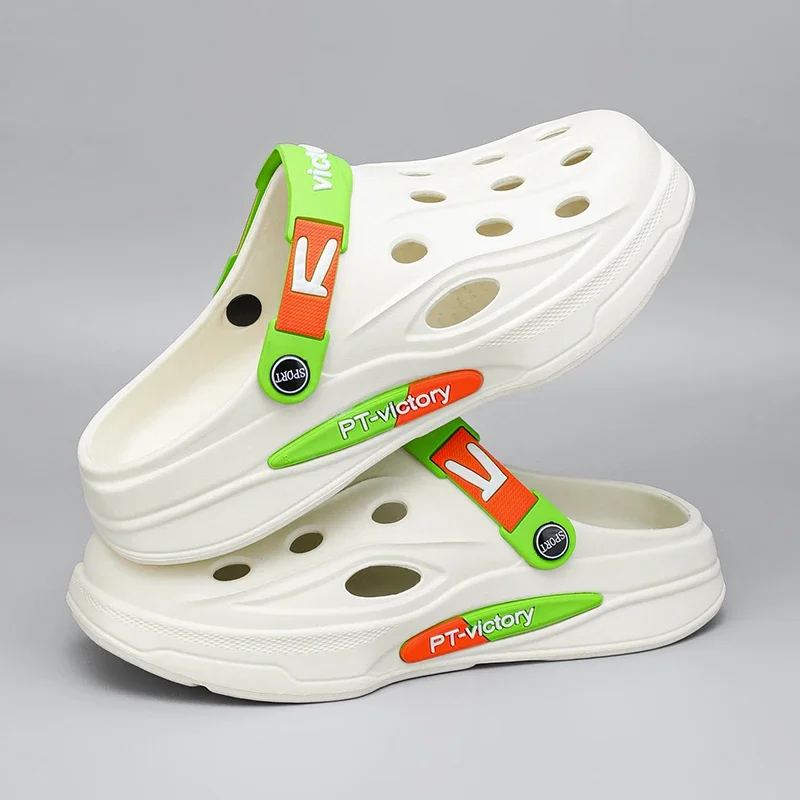 Summer Outdoor Garden Clogs Men Male Casual Slippers Shoes Fashion Luxury Sandals Comfort Indoor Soft Slippers 40-45