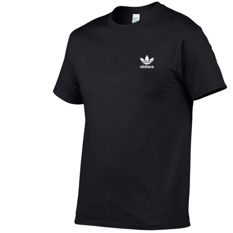 Men's spring and summer cotton short sleeved T-shirts casual sportswear breathable round neck model tops men short sleeved shirt