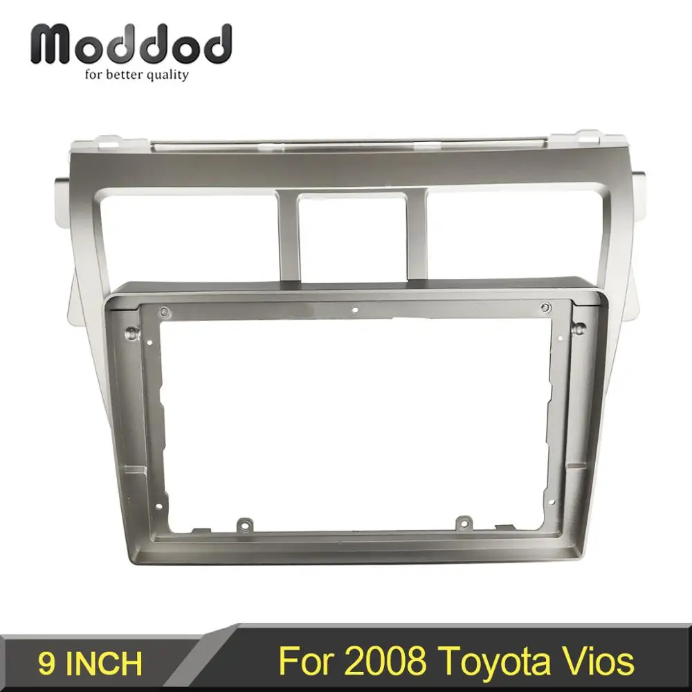 

Double din 9 Inch Radio frame for Toyota Vios 2008 belta Yaris Sedan Stereo Panel Refitting Dash Mounting Installation DVD Kit