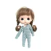 Cute OB11 Doll Nightdress Clothes Cartoon Doll Pajamas With Striped For Ob11, 1/12 Bjd, Gsc Obitsu Doll Clothing Accessories 5