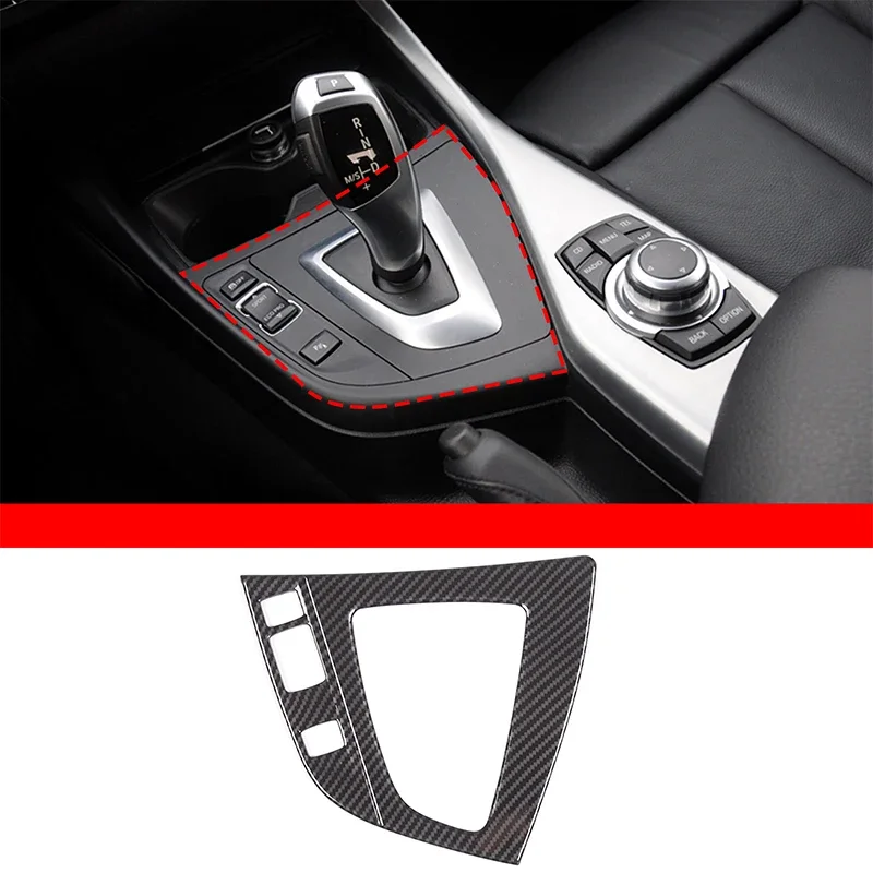 

For BMW 1 Series 2 Series F20 F21 F22 F23 2012-2019 ABS carbon fiber car gear panel frame cover sticker car interior accessories