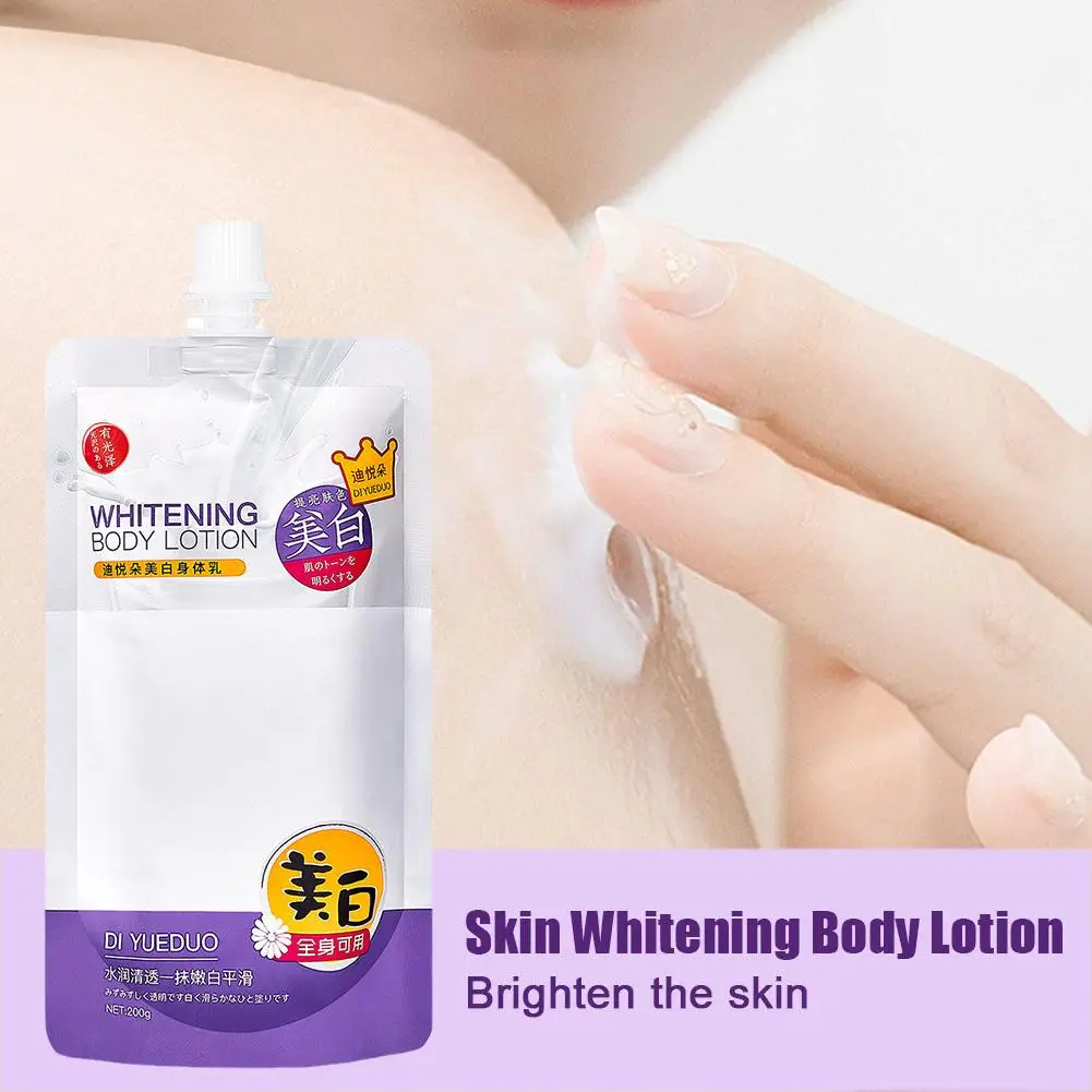 

200g Whitening Body Lotion Moisturizing Lasting Refreshing Bleaching Brightening Natural Emulsion Milk Body Nourishing Crea W4T6