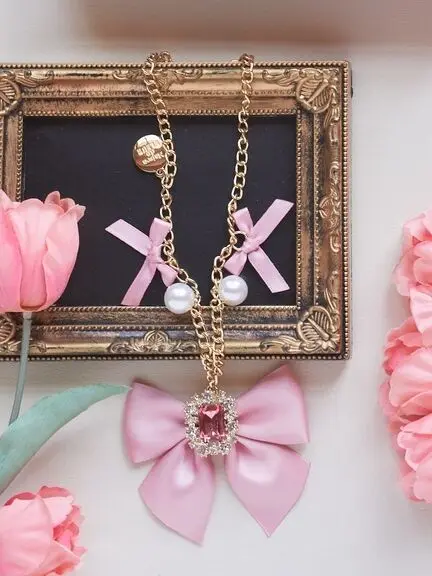 Japanese Style Multi-Color Macaron Bow Gem Bag Pendant Ornament Women Girls Sweet Popular Exquisite Rhinestone Bow Keychain