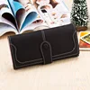 Vintage Frosted Faux Suede Long Wallet Women Matte Leather Lady Purse High Quality Female Wallets Card Holder Clutch Carteras 1