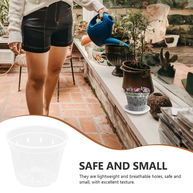 4Db Orchidea Termesztő Edények Virág Edény Afrikai Ibolya Ültetvényes - Image 6