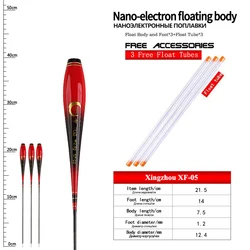 Enhanced Fishing Tackle Set: Luminous Float Body Kit with Tubes, Hooks, and Rest (XF-05 Body only)