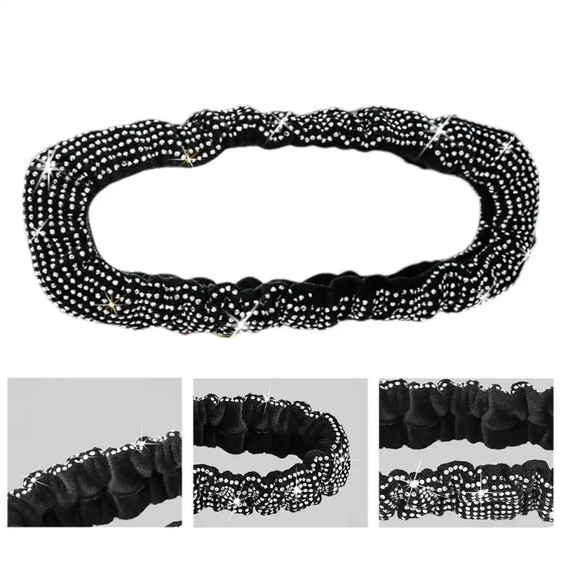 Decorative Rearview Glass Accessories Rhinestone Dustproof Rear View Glass Cover Automotive Interior Decorations Women Rearview