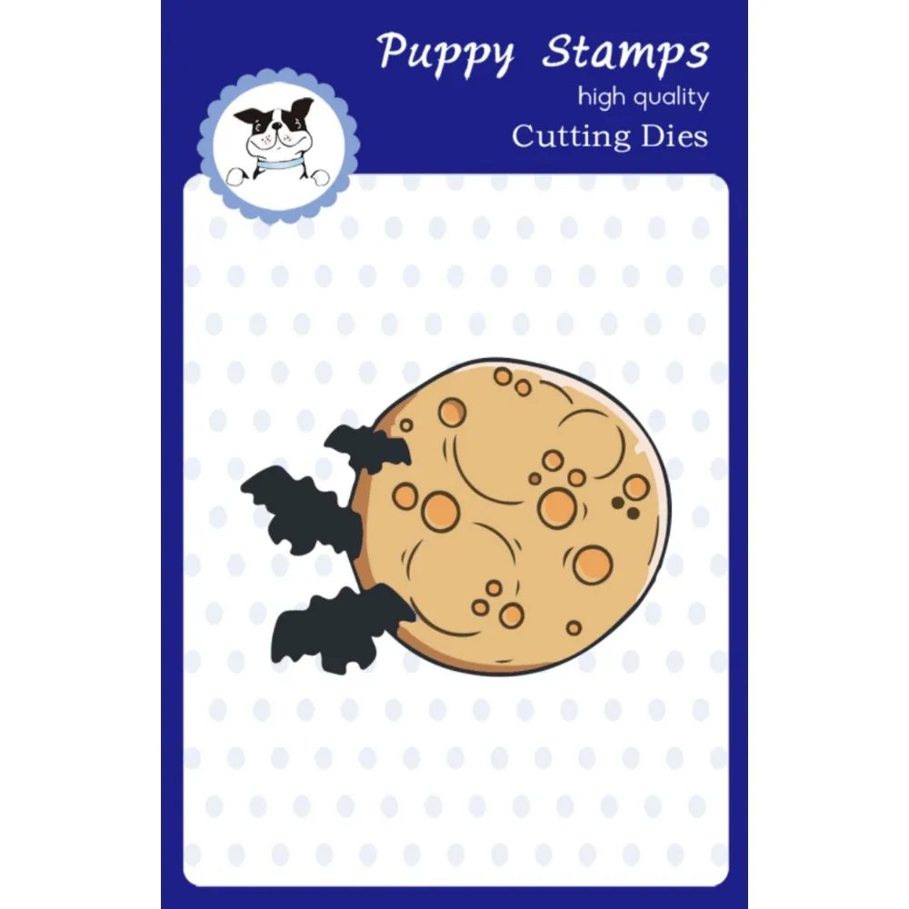 

PUPPY STAMP Halloween Moonlight New Metal Cutting Dies Scrapbooking Photo Album Decorative Embossing DIY Handmade Paper Cards