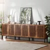 TV Stand for 95 inch, 3 in 1 Entertainment Center TV Console with Storage Cabinets and Metal Base, TVs Stands 4