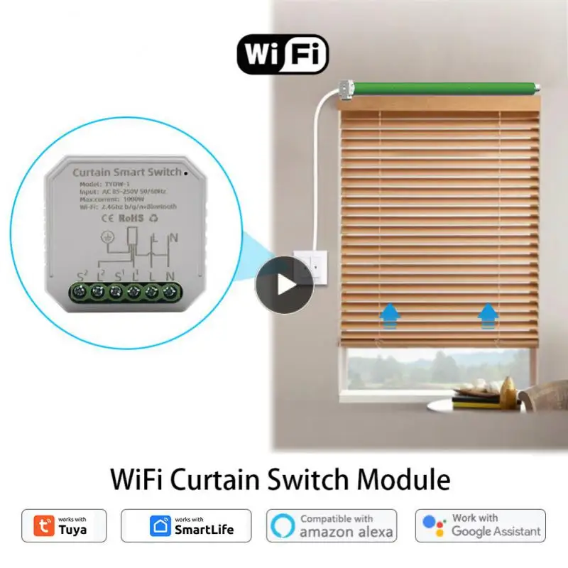 

Мини для роликовых затворов, электрический двигатель, приложение Smart Life через Wi-Fi модуль для умного дома, беспроводной переключатель для штор 3a
