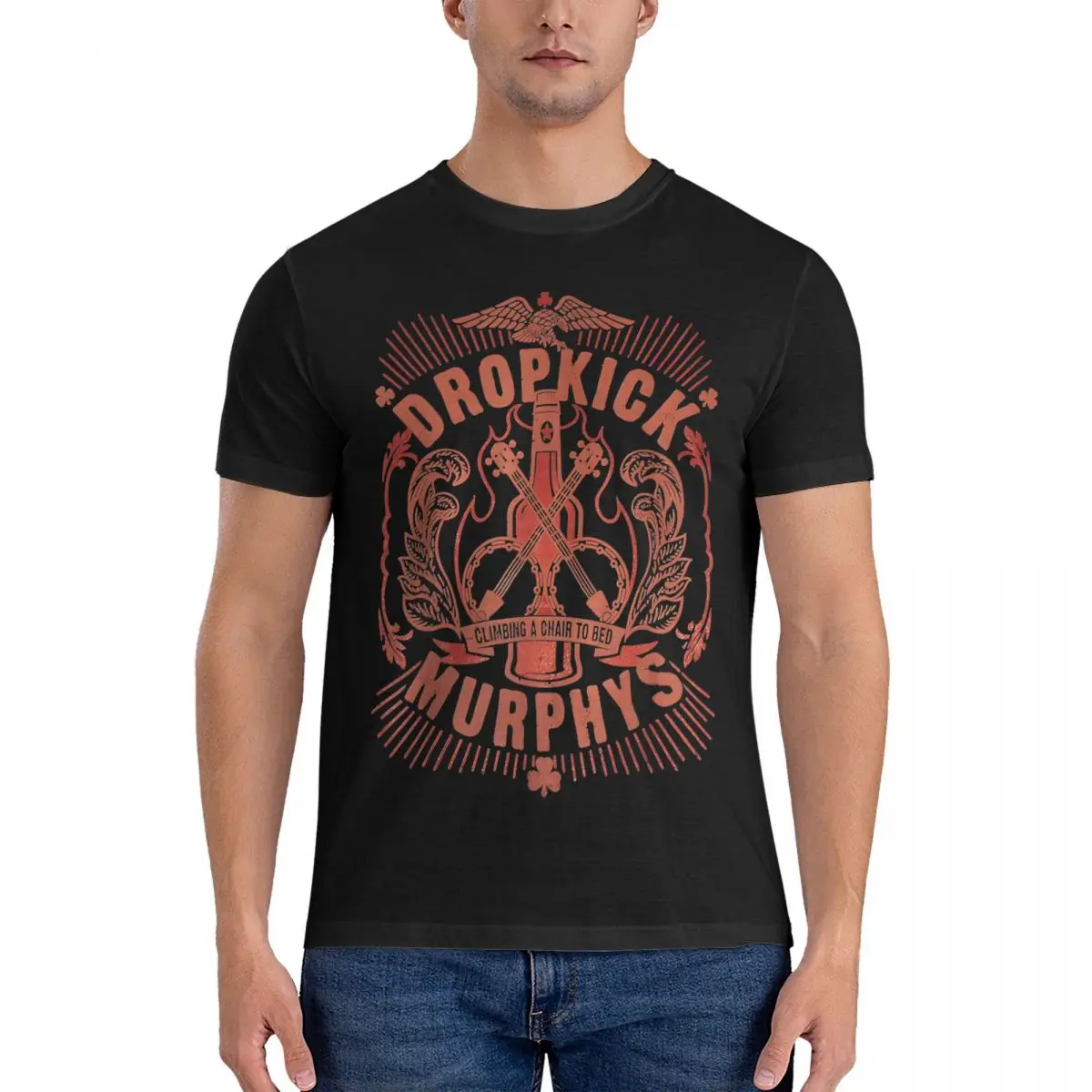 

Мужская футболка на Хэллоуин, новинка, футболка Dropkick Murphys, футболки с коротким рукавом и круглым вырезом, хлопковые топы для взрослых