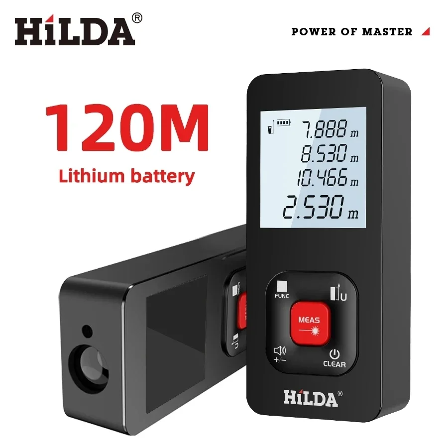 HILDA MHD120 Laser Rangefinder Distance Meter Rangefinder Laser Tape Range Finder Building лазерный дальномер 120M /100M/50M