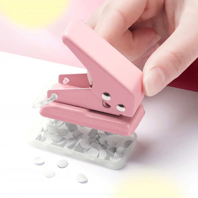 1pc Simple Mini Single Paper Puncher Small Fresh Portable Office Binding  Supplies Journal Scrapbook Hole Punch Stationery