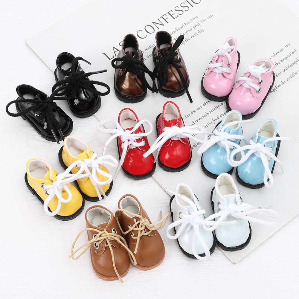 Doll Toy Bright Leather Shoes Suit Handmade Fashion for 15-20cm Doll Mini Shoes 1/6 Doll Toys For Girls Gifts Doll Accessories