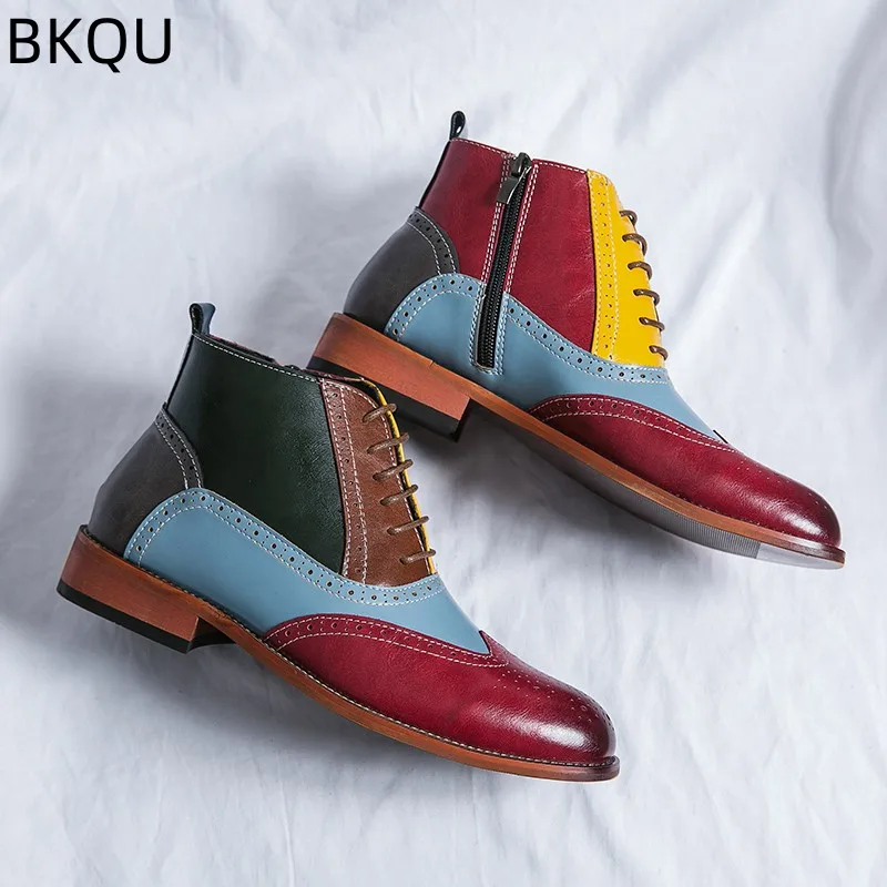 Men's British Business Casual Pointed Toe Leather Dress Shoes Large Size